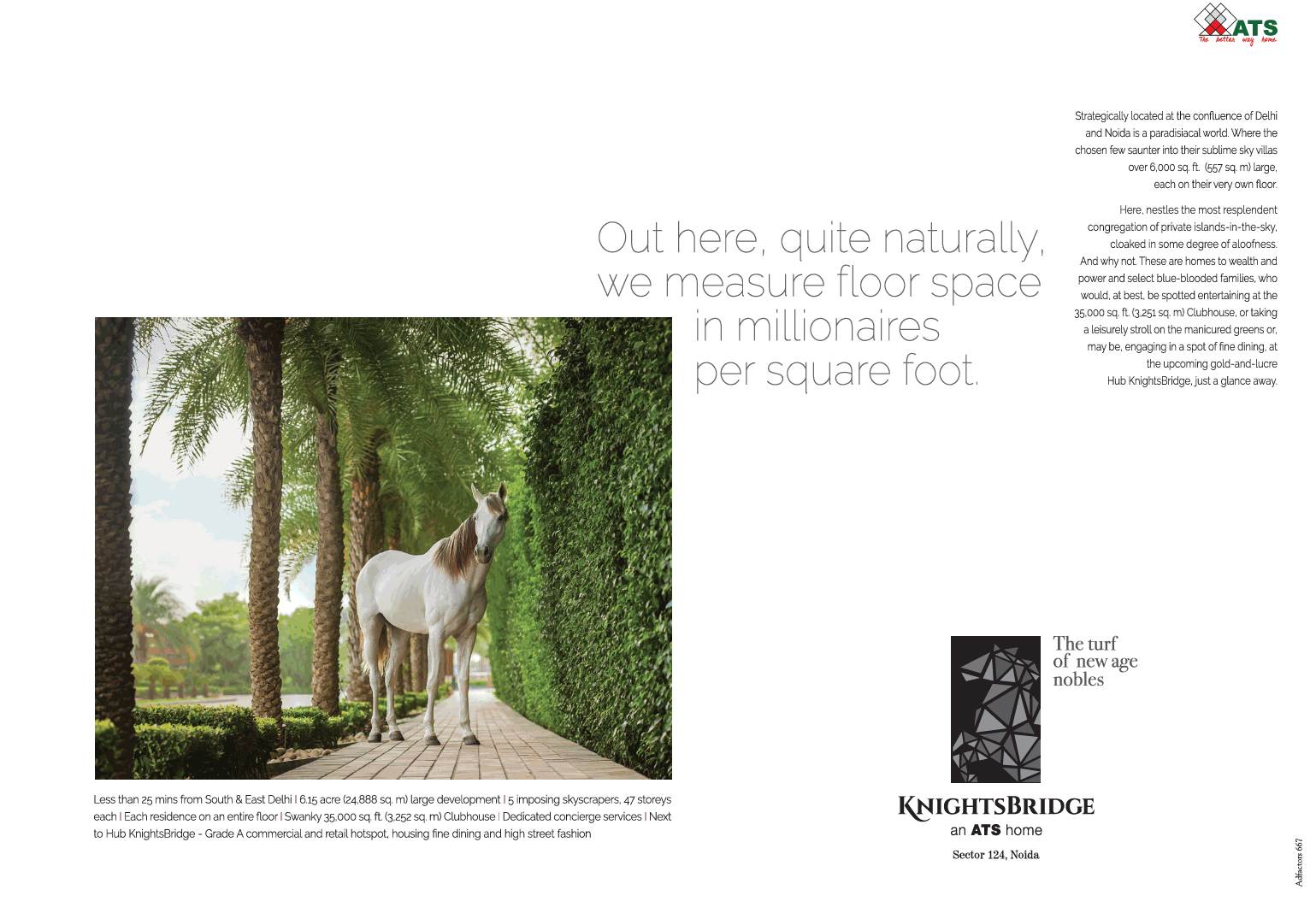 Take a leisure stroll on the manicured greens at ATS Knightsbridge in Sector 124, Noida Update